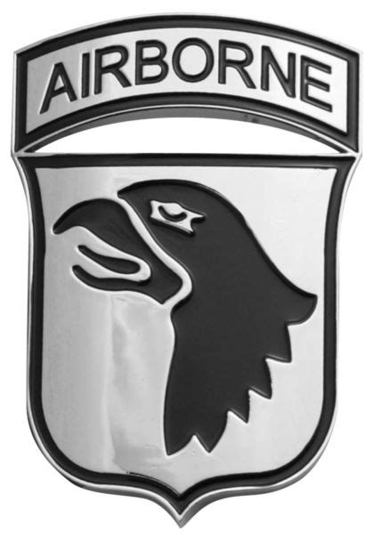 101st Airborne Metal Chrome Plated Emblem North Bay Listings