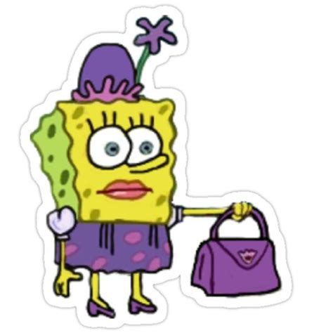 Spongebob In Drag Sticker By Gaylegend Meme Stickers Cool Stickers