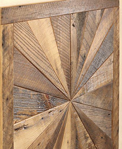 Starburst Pattern Wall Art Made From Reclaimed Wood Barn Wood Wall