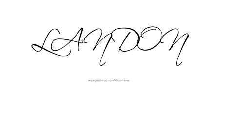 Landon Name Tattoo Designs