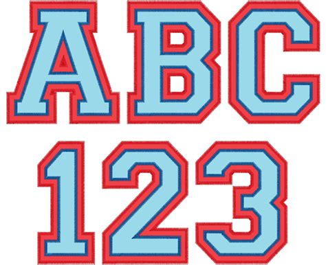 Athletic Block Font Numbers Las Vegas Sign Fabulous Font