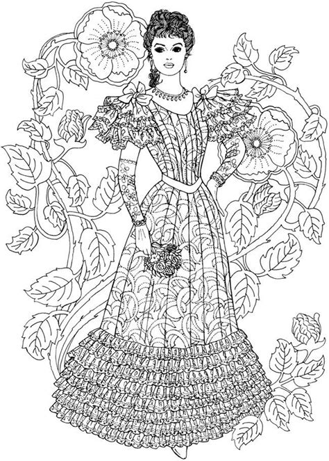 It's filled with gorgeous gowns of silk, satin and lace, covered with the most marvelous flowers of all kinds. Free Printable Fashion Coloring Pages For Adults ...