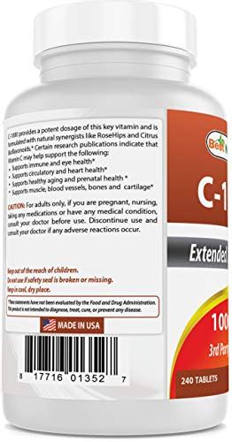 However, the body can only absorb so much vitamin c at once, and it. Best Naturals Vitamin C 1000 mg Tablets with Rose Hips ...