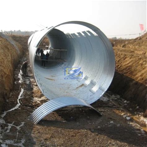 Corrugated Steel Pipe Assembled By Structural Plate Qingdao Regions