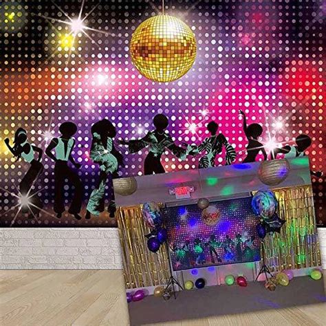 Allenjoy 7x5ft Vintage 70s 80s 90s Disco Dancers Backdrop For Party Let