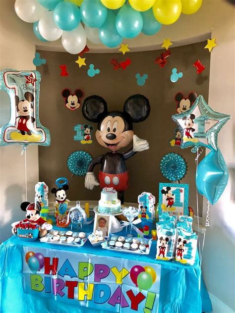 20 Ideas For Mickey Mouse 1st Birthday Party Supplies Ulang Tahun