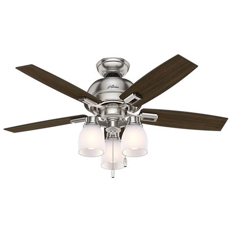 Maybe you would like to learn more about one of these? Hunter Donegan 44 in. LED 3-Light Indoor Brushed Nickel ...