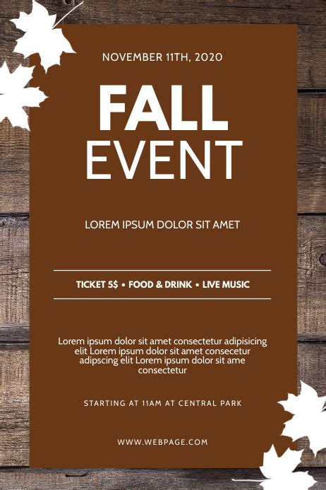 Copy Of Fall Event Flyer Design Template Postermywall