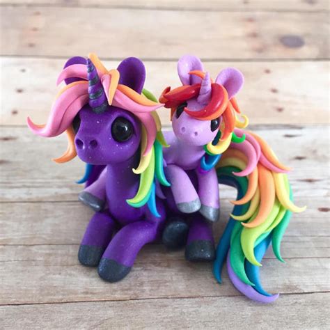 Mama And Baby Rainbow Unicorns By Dragonsandbeasties On Deviantart