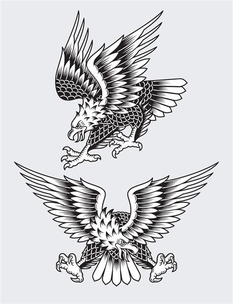 American Screaming Eagle Tattoo Vector Illustration 2392898 Vector Art