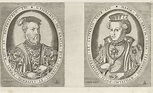 Portretten van Willem II, hertog van Gelre, en van Maria van Oostenrijk ...
