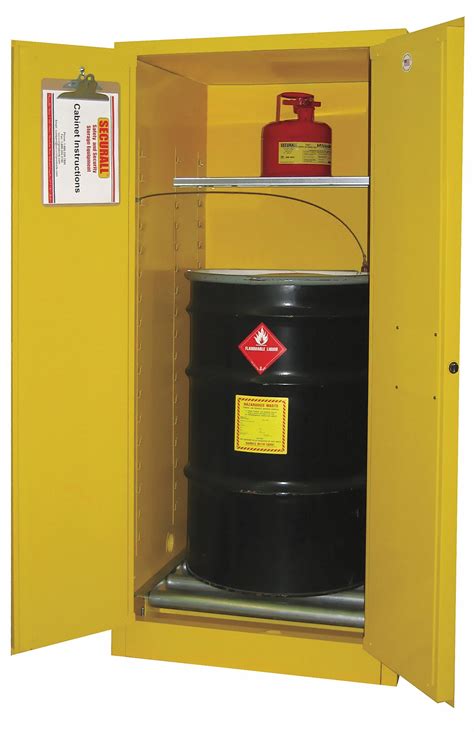 Securall 55 Gal Hazardous Waste And Drum Storage Cabinet Manual Safety