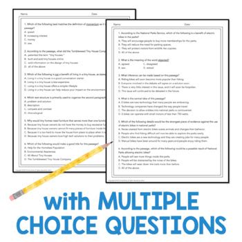 It includes several tasks on reading comprehension, vocabulary, grammar and wri. Reading Comprehension Passages and Questions Grades 8-9 by ...