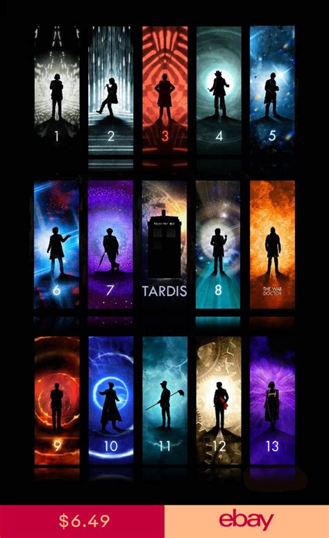 New Dr Who All 13 Doctors Including 13th Doctor 20x30 Large