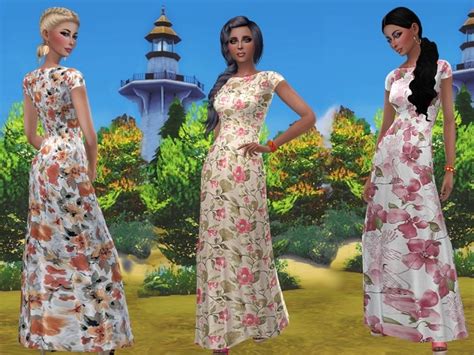 Veronica Dress By Simalicious Sims 4 Female Clothes