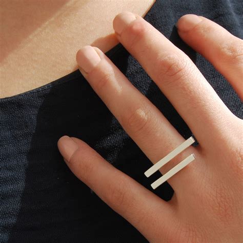Contemporary Silver Ring Modern Ring Modern Jewelry Silver Rings