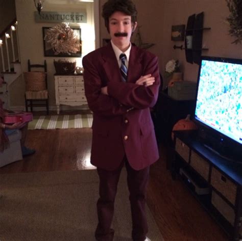 Diy Ron Burgundy Anchorman Double Breasted Suit Jacket Suit Jacket Double Breasted Suit