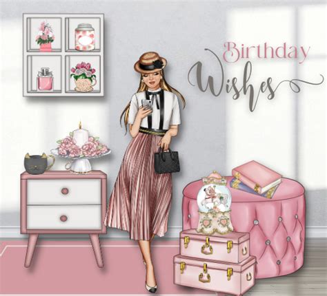 Sophisticated Female Birthday Card Free Birthday Wishes Ecards 123