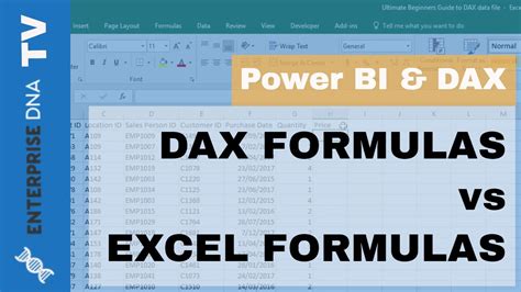 Main Difference Between DAX And Excel Formulas In Power BI YouTube