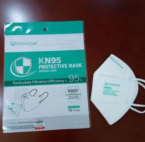 Powecom Respirator Kn95 Protective Face Mask 10pcs New England