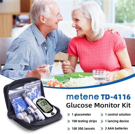 Buy Metene Td Blood Glucose Monitor Kit Glucometer Strips