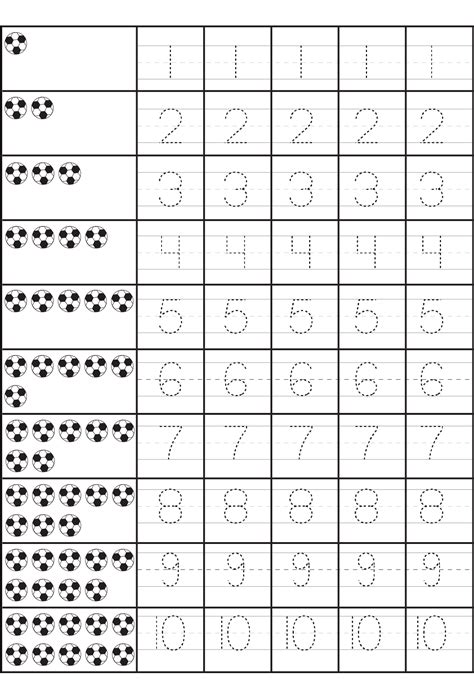 Number Practice Worksheets For Preschool