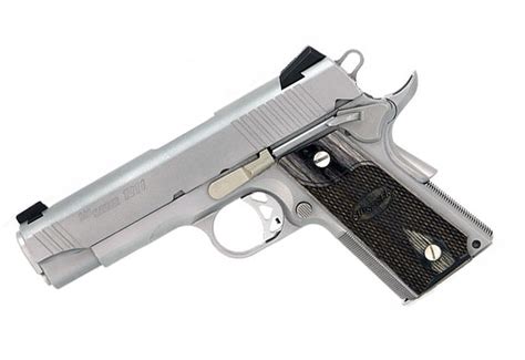 Sig Sauer 1911 Compact 45acp Stainless Steel Night Sights Top Gun