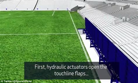 Tottenham Reveal Amazing Retractable Pitch At New Stadium Daily Mail