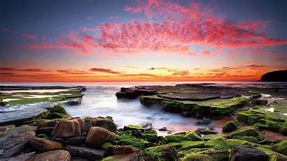 Sunset Coast Laptop Coastal Australia Sky Waves
