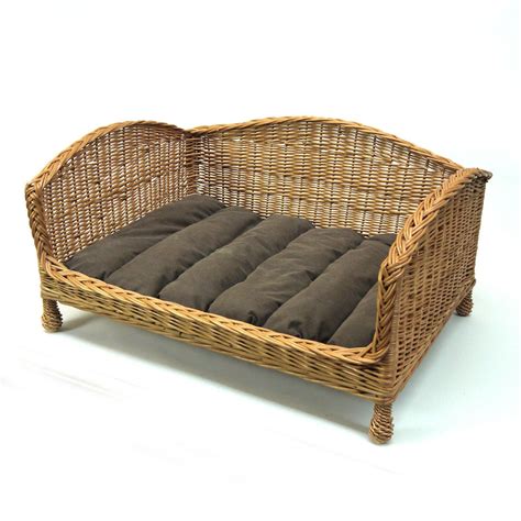 Extra Large Wicker Dog Bed Basket Settee