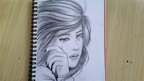 Sad Girl Drawing Step By Step Tutorial Face Drawing