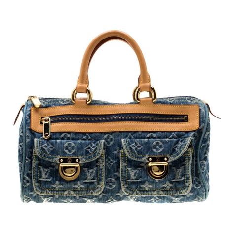 Louis Vuitton Blue Monogram Denim Neo Speedy Bag For Sale At 1stdibs