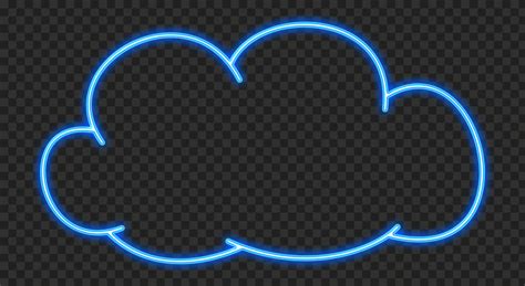 Hd Clipart Blue Neon Cloud Icon Png Citypng