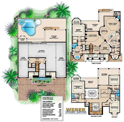 3 Story Mediterranean House Plan That Is Ideally Suited For A Coastal