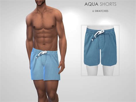 The Sims Resource Aqua Shorts