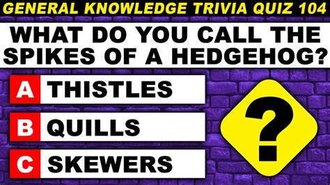 Are You Well Educated Ultimate General Knowledge Trivia Quiz Episode 104 Youtube