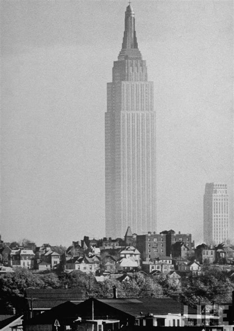 Phantasmagorical View Of New York Citys Empire State Building In Weird