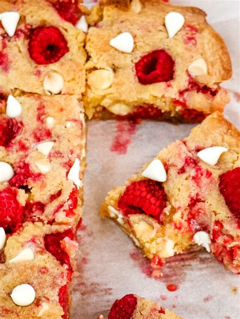 White Chocolate And Raspberry Blondies Delightful E Made