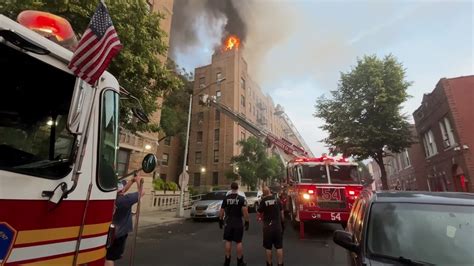 Multiple Crews Battle 6th Floor Fire At Soundview Apartment Building