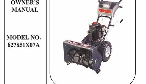 SWISHER 627851X07A Snow Thrower Owner's Manual | Gasoline | Motor Oil