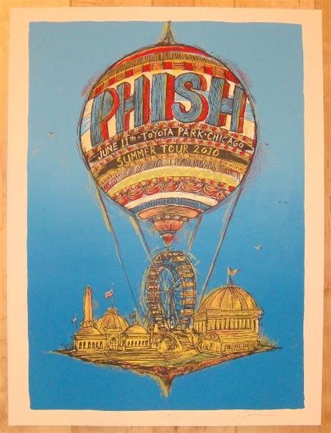 2010 Phish Chicago Silkscreen Concert Poster By Dan Grzeca Concert