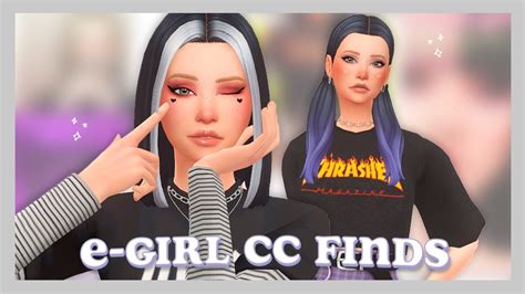 E Girl Cc Finds 💜 Los Sims 4 Contenido Personalizado Haul Maxis