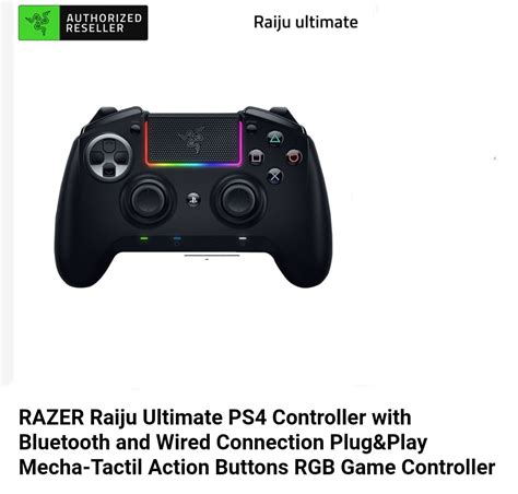 Razer Raiju Ultimate Ps4 Controller With Bluetooth And Wired Connection