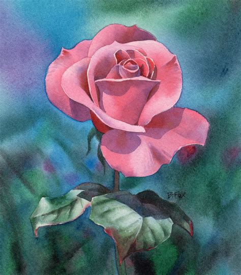 Barbara Fox Art Studio Painting Tutorial Perfectly Pink Rose