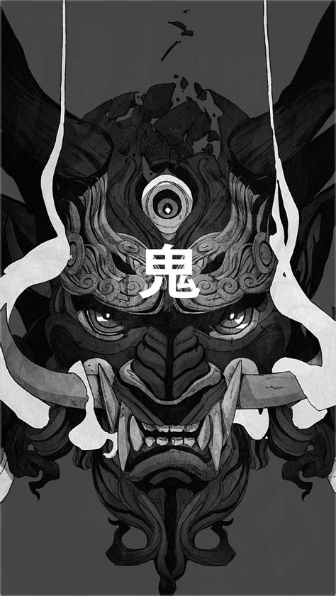 Demon Oni Mask Art Arte Devil Samurai Hd Phone Wallpaper Pxfuel