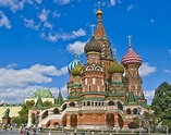 Basilius-Kathedrale (Kathedrale der Gottesmutter, auf dem Graben) in ...