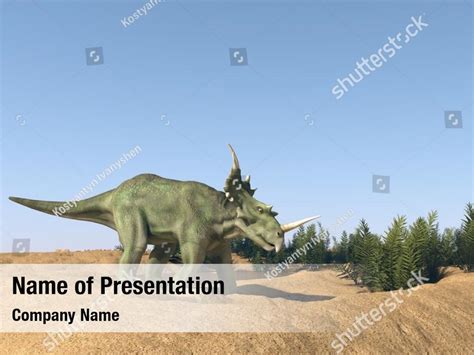 Styracosaurus Dinosaur Powerpoint Template Styracosaurus Dinosaur