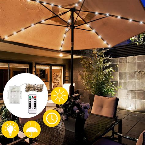Strings Lights Patio Umbrella Lights Leds Lighting Modes With