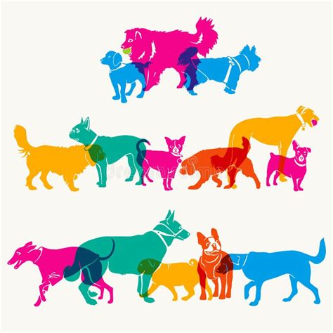 Set Of Dogs Silhouette Vector Stock Vector Illustration Of Isolated