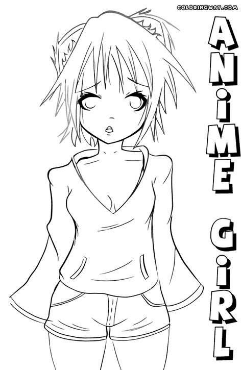 Anime Girl Coloring Pages Coloring Pages To Download And Print